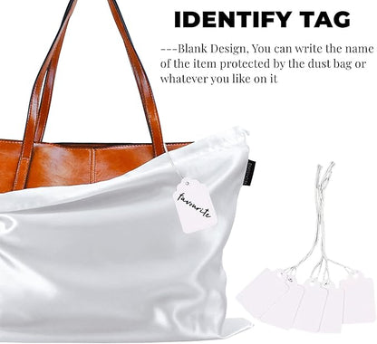 20 Pack Dust Bags for Purses and Handbags, Silk Dust Cover Storage Bags, Travel Storage Pouch Handbags for Purse Shoes Boots