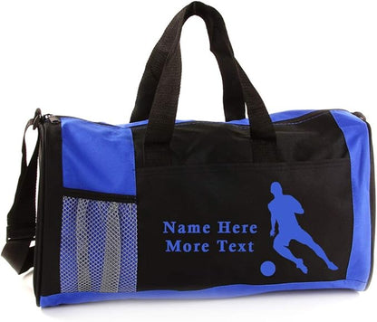 Personalized Kids 18 Inch Sport Duffel Bag With Custom Name & Text - Soccer