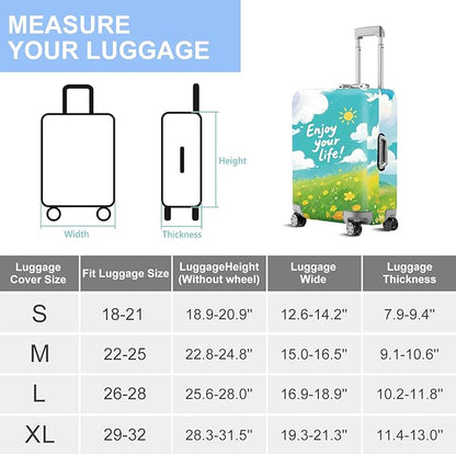 ANNA QUEEN Travel Luggage Cover Suitcase Protector Suitcase Cover Anti-Scratch,Stretchable Luggage Travel Bag Cover Washable