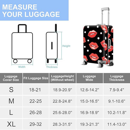 ANNA QUEEN Travel Luggage Cover Suitcase Protector Suitcase Cover Anti-Scratch,Stretchable Bag Cover Washable Durable Polyester with Elastic Hem with Zipper Closure