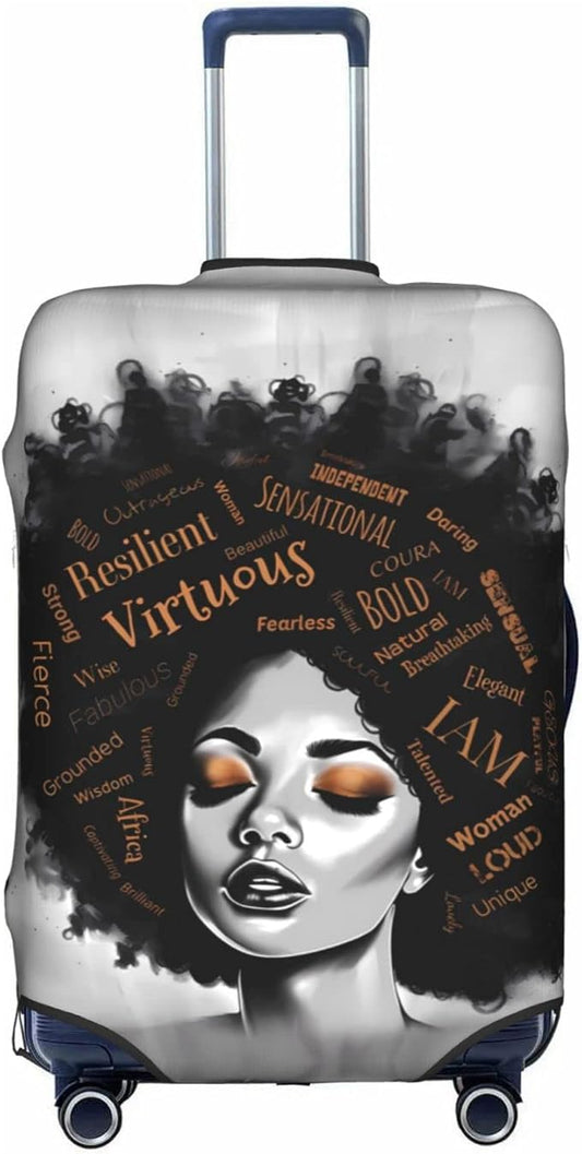 Suitcase Cover - luggage cover Protect Your Luggage with Style and Ease X-Large African American Black Girl