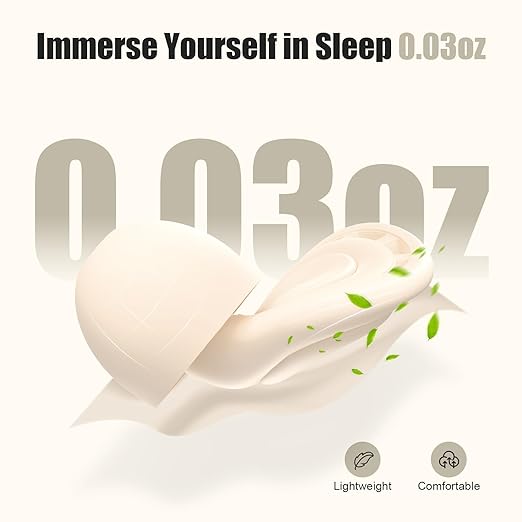 Ear Plugs for Sleeping Noise Reduction, Beinkap Reusable Earplugs Hearing Protection for Focus, Study, Work – 6 Pair Eartips in S/M/L – Flexible Silicone Soft – 35dB Noise Cancelling - Skin