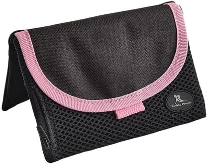 Running Buddy Fanny Pack for Women - Magnetic & Bounce-Free Belt Bag - Weather-Resistant Waist Pack - 5.9 x 4 in, Black/Pink