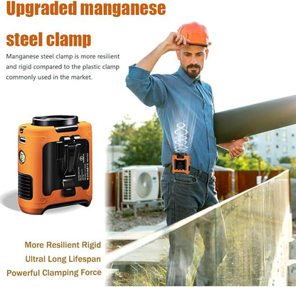 CAZOKASI Personal Fan 10000mAh Waist Clip Portable Rechargeable Wearable Hand Free, 6-40hours Wearable Cooler for Traveling Working Outdoor Office (10000mAh / Orange)