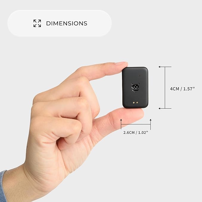 Pebblebee Tag Universal - Rechargeable Mini Item Tracker | Alternative to Air Tag & Android | 8-Month Battery Life | Works with Both Android & iOS Find My App | LED & Sound Alerts