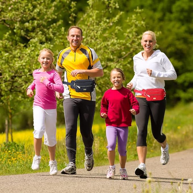 Extra Large Fashion Fanny Pack for Men Women, Waist Bag for Waterproof Hiking Running Biking Gym Outdoor Sports Travel Belt Bag (Black)