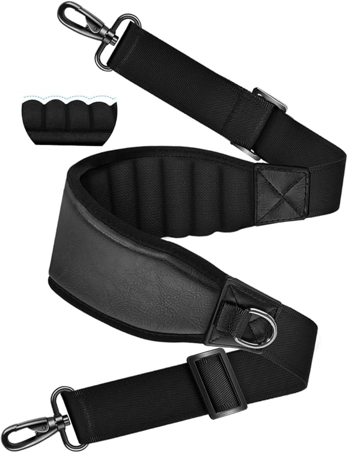 ZINMARK Shoulder Strap 79" with Fixed Pad and Dual Balance Buckles and Swivel Metal Hooks for Travel Bag and Most Bags