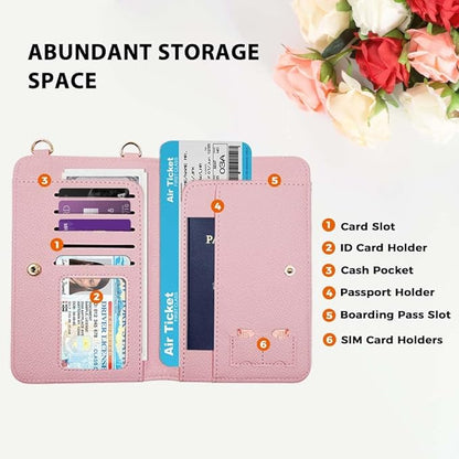 Passport Holder for Travel，Passport Holder & Neck Wallet with RFID Blocking,Hidden Neck Pouch for Travel- Holds Passports, Cards, Tickets, ID, Cash