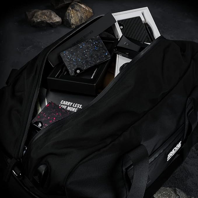 The Ridge Wallet - Slim Minimalist Compact Wallet and Card Holder| RFID Protected Front Pocket Wallets | Integrated Cash Strap | Forged Pacific