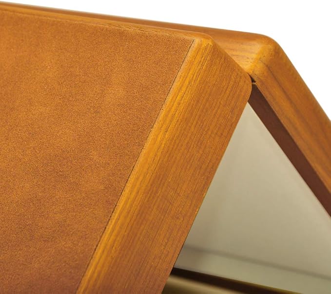 Oirlv Solid Wood Ring Jewelry Box Organizer Earrings Jewelry Drawer Organizer Tray with Lid (Creamy-white)