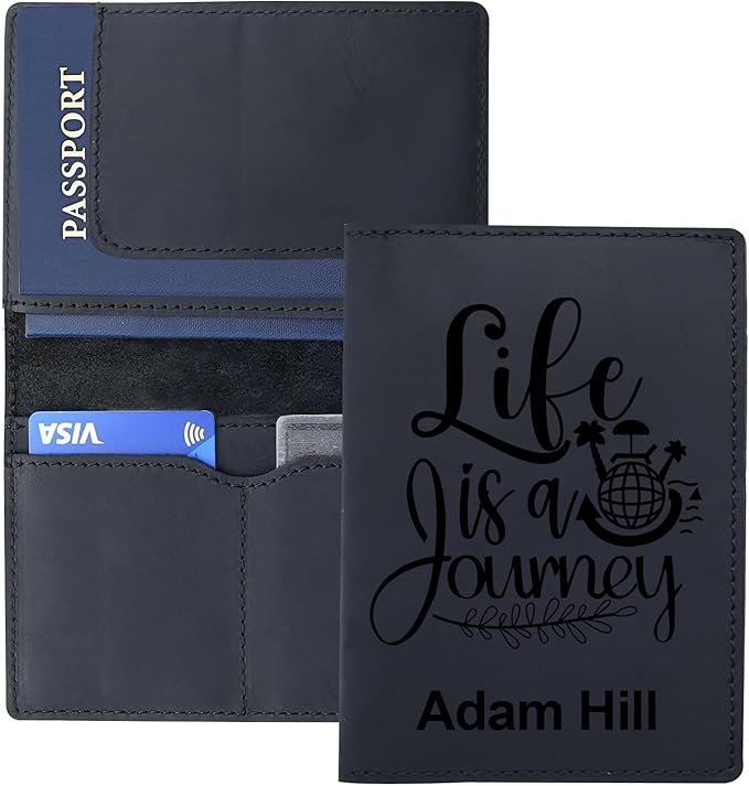 Personalized Leather Passport Holder, Custom Travel Wallet, Genuine Leather Passport Cover- Custom Engraved Passport Wallet, Wallet for Passports