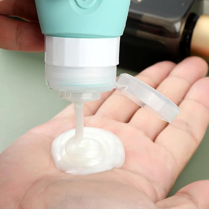 16 Pack Travel Bottles for Toiletries, Oversize 6oz Silicone Travel Containers, Leak Proof Refillable Liquid Shampoo And Conditioner Travel Essentials