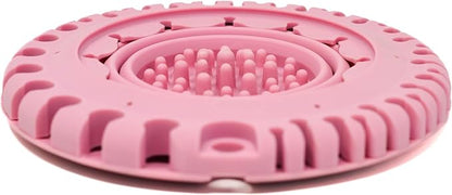 Paint Puck CollapsiBowl Paint Brush Cleaner Rinse Cup (Pink) – Collapsible Paint Water Cup & Brush Cleaner with Brush Holder, Squeegee Lips & Drip Tray for Acrylic, Watercolor & Art Supplies