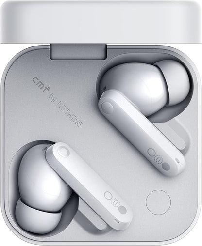 CMF Buds Pro 2 Wireless Earbuds with Smart Dial, 50dB Hybrid Noise Cancelling Earbuds Wireless Bluetooth 5.3, 11mm Bass with LDAC, 6 Hi-Res Audio Mics, 43H Playtime, Fast Charging Case, Light Grey