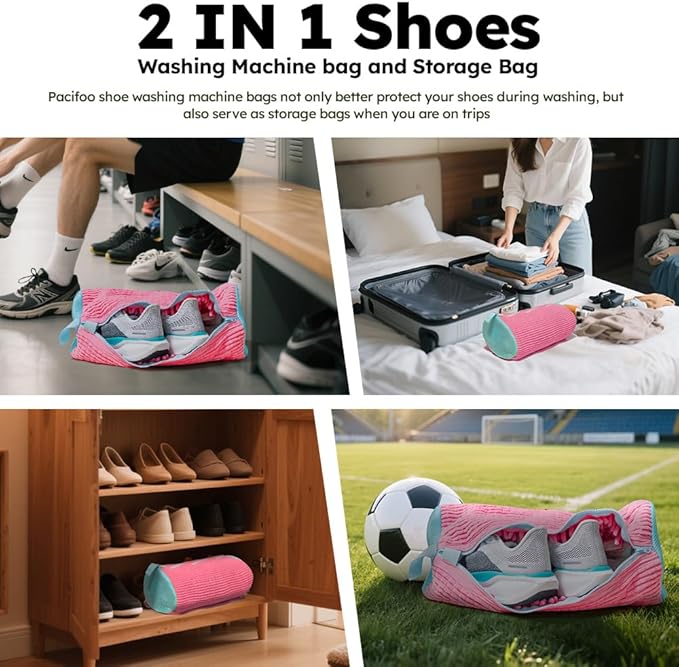 Shoe Washing Machine Bag: Shoe Bag for Washing Machine - Reusable Shoe Cleaning Bag for Sneaker Tennis Shoes Unstain Cleaner Kit