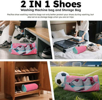 Shoe Washing Machine Bag: Shoe Bag for Washing Machine - Reusable Shoe Cleaning Bag for Sneaker Tennis Shoes Unstain Cleaner Kit