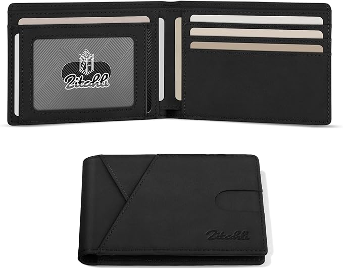 Zitahli Wallet for Men Slim 11 Credit Card Holder RFID Blocking Small Men's Wallet Bifold Minimalist Front Pocket With Mens Gifts Box