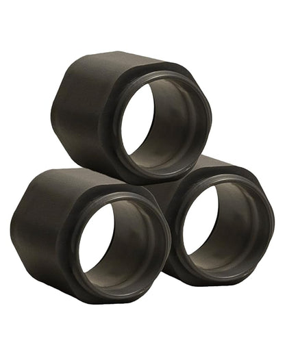 Cadence Extender - Add On to Any Flex Magnetic Containers with Lids,Extension to Travel Bottles for Toiletries - Carry On Travel Essentials For Women/Men - Adds Additional 1.43 fl oz - 3pk, Charcoal