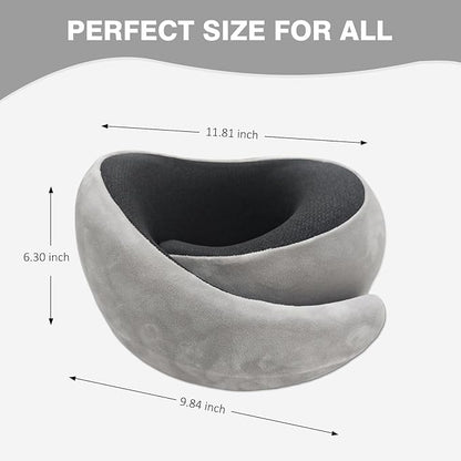 Snail Flexible Neck Pillow, Airplane Travel Pillow, Premium Memory Foam Travel Pillow, 360° Ergonomic Design, Asymmetrical Sides, Suitable for Office, Automotive, Washable Pillowcase