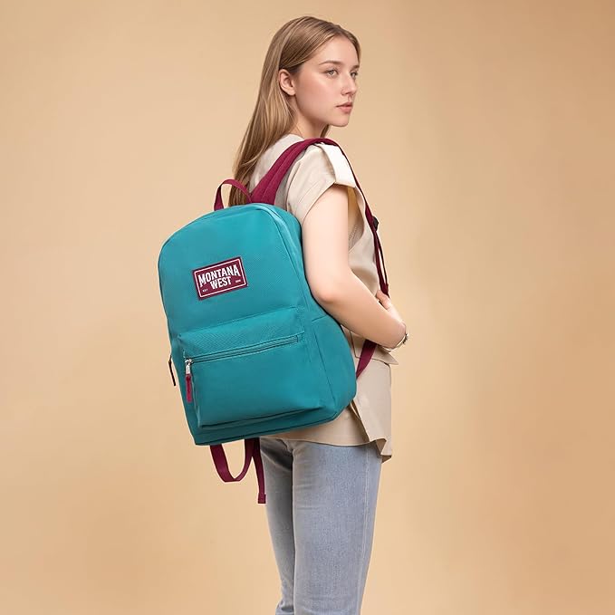 Montana West Backpack for Women Men 2 PCS Lightweight College Bookbags Casual Daypack Backpacks for Commute & Travel