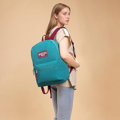 Montana West Backpack for Women Men 2 PCS Lightweight College Bookbags Casual Daypack Backpacks for Commute & Travel