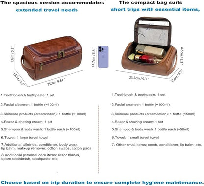 Personalized Large Toiletry Bag for Men,Minimalist Travel Toiletry Organizer Dopp Kit Water-resistant Shaving Bag for Toiletries Accessories,Ideal Chrismas Gifts For Men