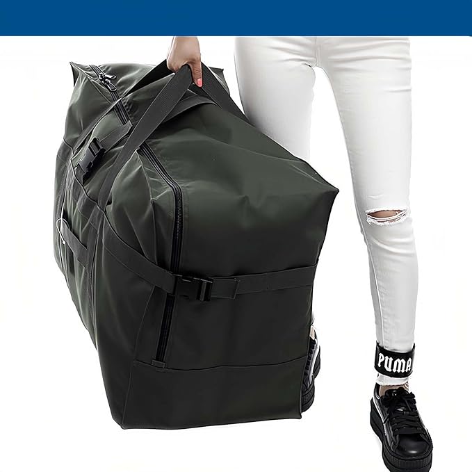 Arxus Large Duffel Bag, Waterproof Carry on Weekend Overnight Storage Bag over Luggage for Airline, Travel, Camping, Moving