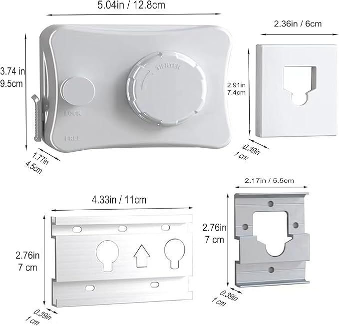 Anti-Sagging Clothes Line Thickened Steel Wire Retractable Clothesline Heavy Duty Clothesline Wall Mounted Bright Porcelain White Finished