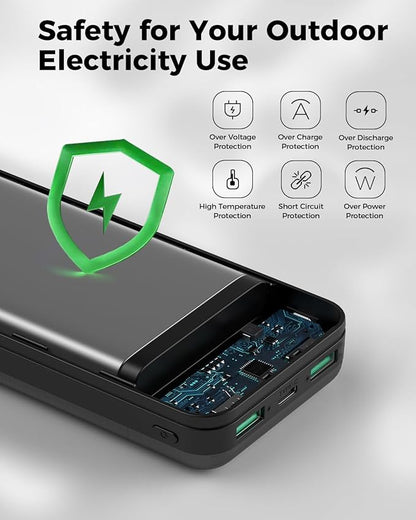 Portable Charger, Power Bank 40000 mAh PD 30W and QC 4.0 Fast Charging External Battery Pack with USB-C LED 3 Outputs & 2 Inputs Portable Charging Phone 15 14 13 pro