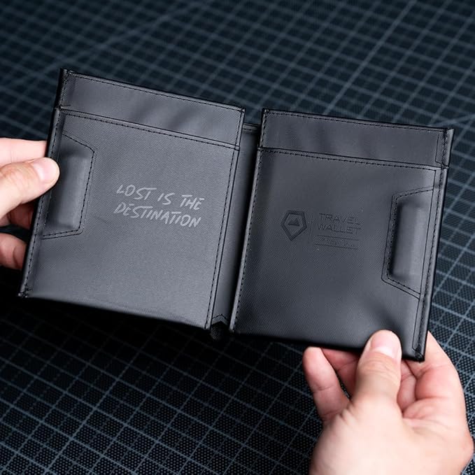 WANDRD Travel Wallet - Leather Wallets for Men - Passport and Credit Card Holder (Black)
