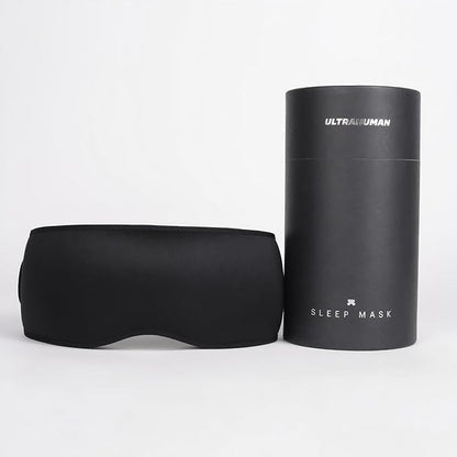 Ultrahuman Sleep Mask for Women and Men – Comfortable Premium Blackout Eye Mask for Sleep, Soft 3D Sleeping Mask with Travel Pouch