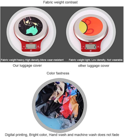 MosaiRudo Thicker Luggage Cover Elastic Suitcase Cover Protector Fits 18-32 Inch Suitcase Travel Accessories (Starry Sky, M)