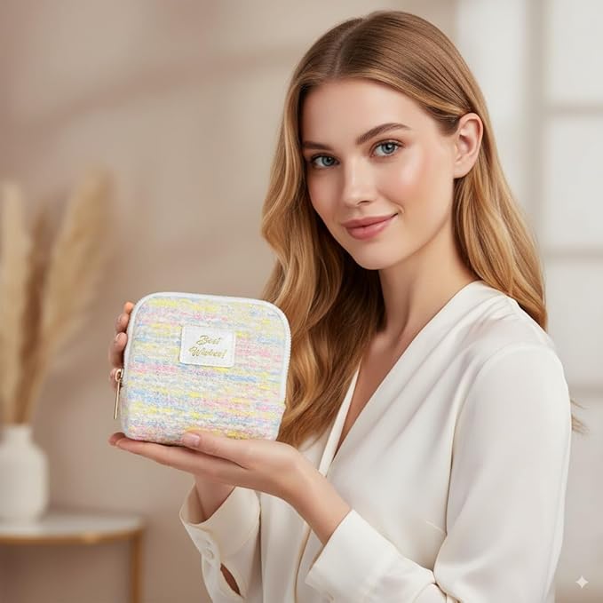 Small Travel Jewelry Case, Soft Velvet Organizer Pouch for Bangle, Bracelets, Large Earrings, Beaded necklace, Anti-Scratch & Portable Jewelry Bag Holder for Travel & Everyday Use (Ocean Blue)