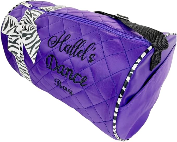 Personalized Dance Ribbon Duffel Bag With Custom Name Embroidery