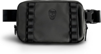 Gymreapers Travel Small Crossbody Bags for Men & Women with Hidden Pocket - Waterproof Crosssbody Fanny Pack for Men with Adjustable Shoulder Sling Belt for Traveling, Running & Hiking (Gunmetal)