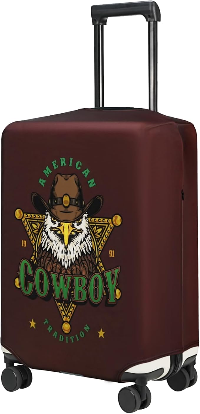 HYPER VENTURE Washable Luggage Cover - Fashion Suitcase Protector Fits 31-32 Inch Luggage (Eagle Glory, XL)