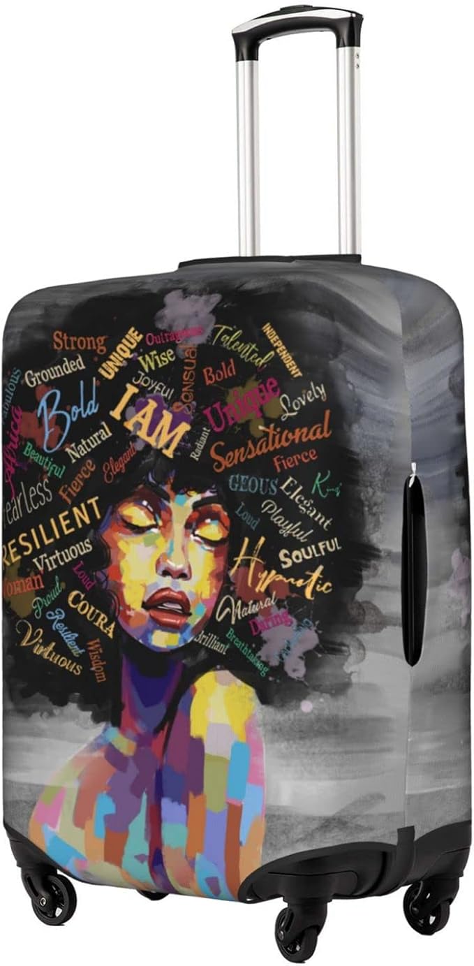 Washable Suitcase Protector - Anti-scratch Luggage Cover, Medium Black