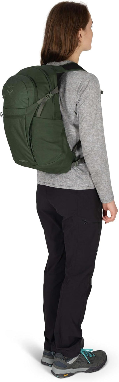 Osprey Daylite Plus Commuter Backpack – Lightweight, Everyday Pack with Laptop Sleeve and Water Bottle Pockets – Ideal for Work, School, and Travel with Versatile Storage Options, Seaweed Green