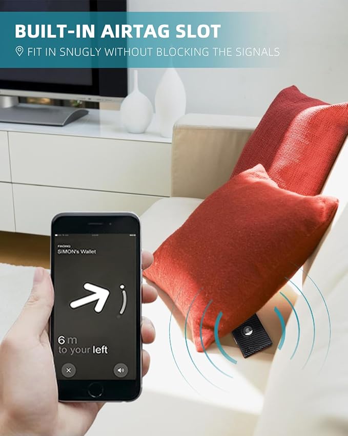 Zitahli Men's Wallets Airtag Holder Slim Rfid Leather with Gift Box