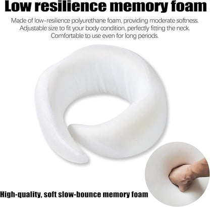 Memory Foam Neck Pillow | Travel Neck Pillow，Ergonomic U-Shaped Travel Pillow with Neck Support, Breathable & Washable Cover, Includes Storage Bag–Ideal for Office, Car, Plane, Bus, Grey