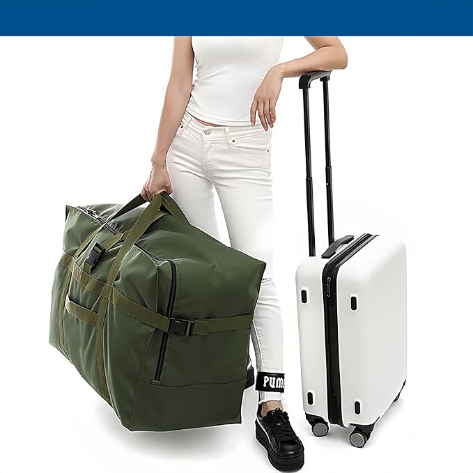 Arxus Large Duffel Bag, Waterproof Carry on Weekend Overnight Storage Bag over Luggage for Airline, Travel, Camping, Moving