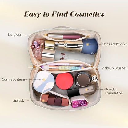 Personalized Initial Makeup Bag,Christmas Gifts for Girl,Preppy Bag Cosmetic Travel Bag Women,Travel Toiletry Organizer,Large Capacity Corduroy Stuff Bag,Cute Cosmetic Pouch Skincare Bag-H