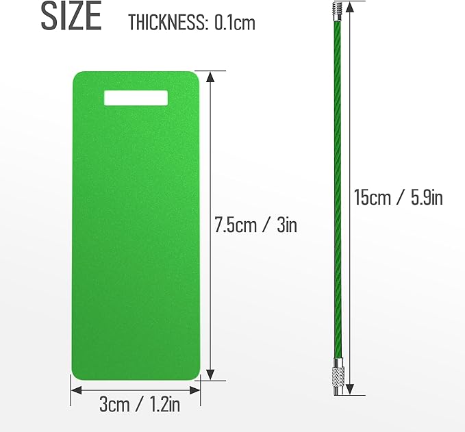 4 Personalized Metal Luggage Tags, Laser Engrave Name and Logo, Custom Aluminum Suitcase Tags with Steel Ring, for Travel, Backpack, Baggage (Green)