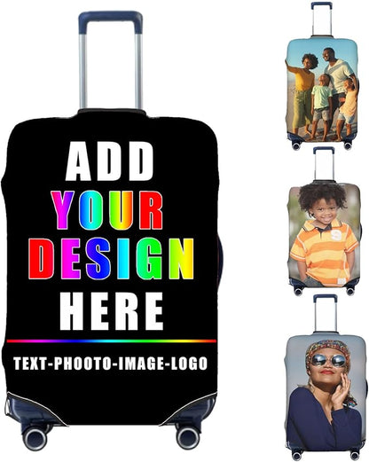 Custom Luggage Cover for 18-32 Inch Elastic Washable Stretch Suitcase Protector Anti-Scratch Personalized Design Travel Suitcase Cover for Kid and Adult XL (29-32 inch suitcase)