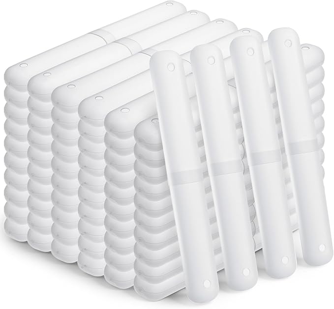 60pcs plastic toothbrush holder clear toothbrush holder with cover bulk dustproof tooth brush Case Cover Protector plastic tooth brush holders for Travel Trip Camping Toothpaste Covers