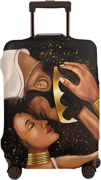 Afo couple Travel Luggage Cover Suitcase Protector Washable Baggage Covers With Concealed Zipper Suitable For 18-32 Inch Small