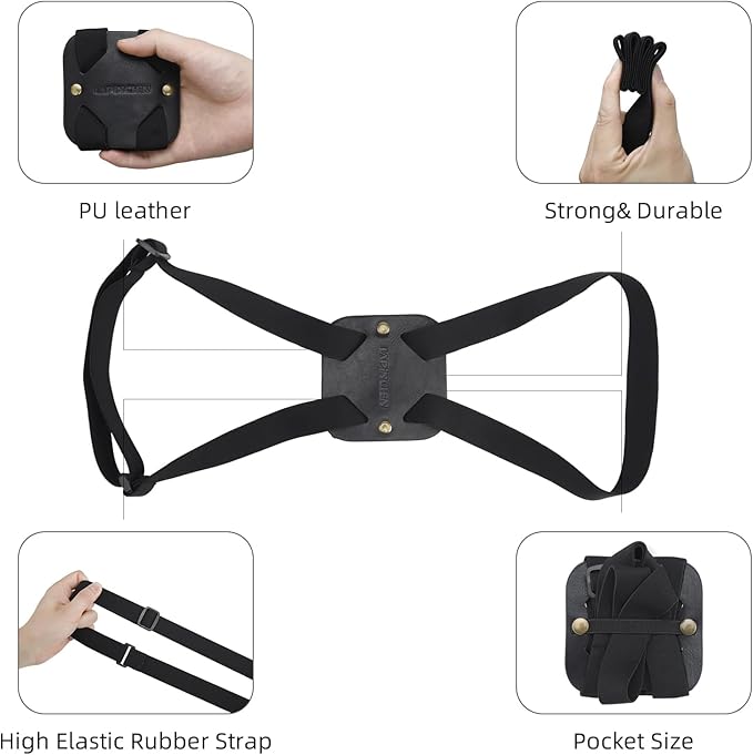 Adjustable Luggage Straps for Suitcases Add a Bag High Elastic Travel Bag Bungees Connecting Carry On Bag TSA Approved (3 Pack Black)