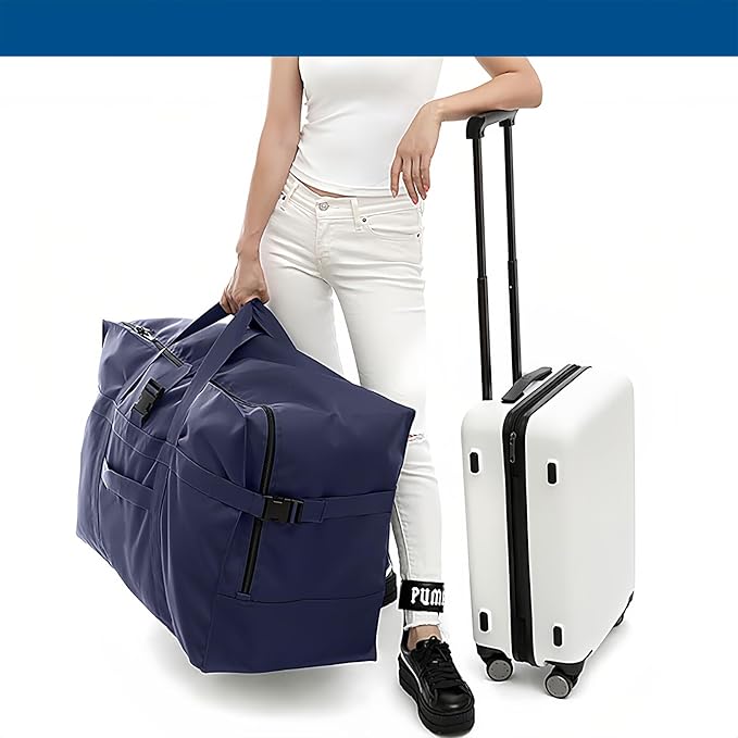 Arxus Large Duffel Bag, Waterproof Carry on Weekend Overnight Storage Bag over Luggage for Airline, Travel, Camping, Moving