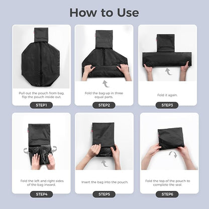 pack all Lightweight Travel Duffel Bag, Water-Resistant Sports Gym Bag, 32L Foldable Weekender Bag for Fitness, Hiking and Camping (Black)