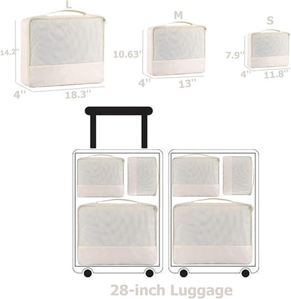 DoubleTrip Packing Cubes for Suitcases Carry on Luggage Organizer 6 Set Travel Accessories Lightweight Storage Bag Space Saver Clothes Pouch Large